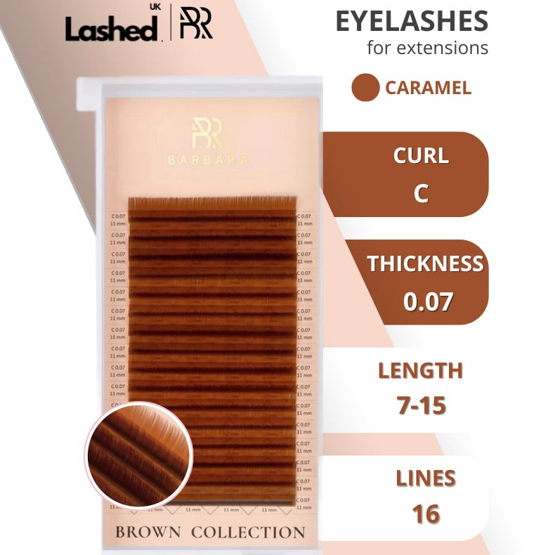 BARBARA Brown Individual Lashes