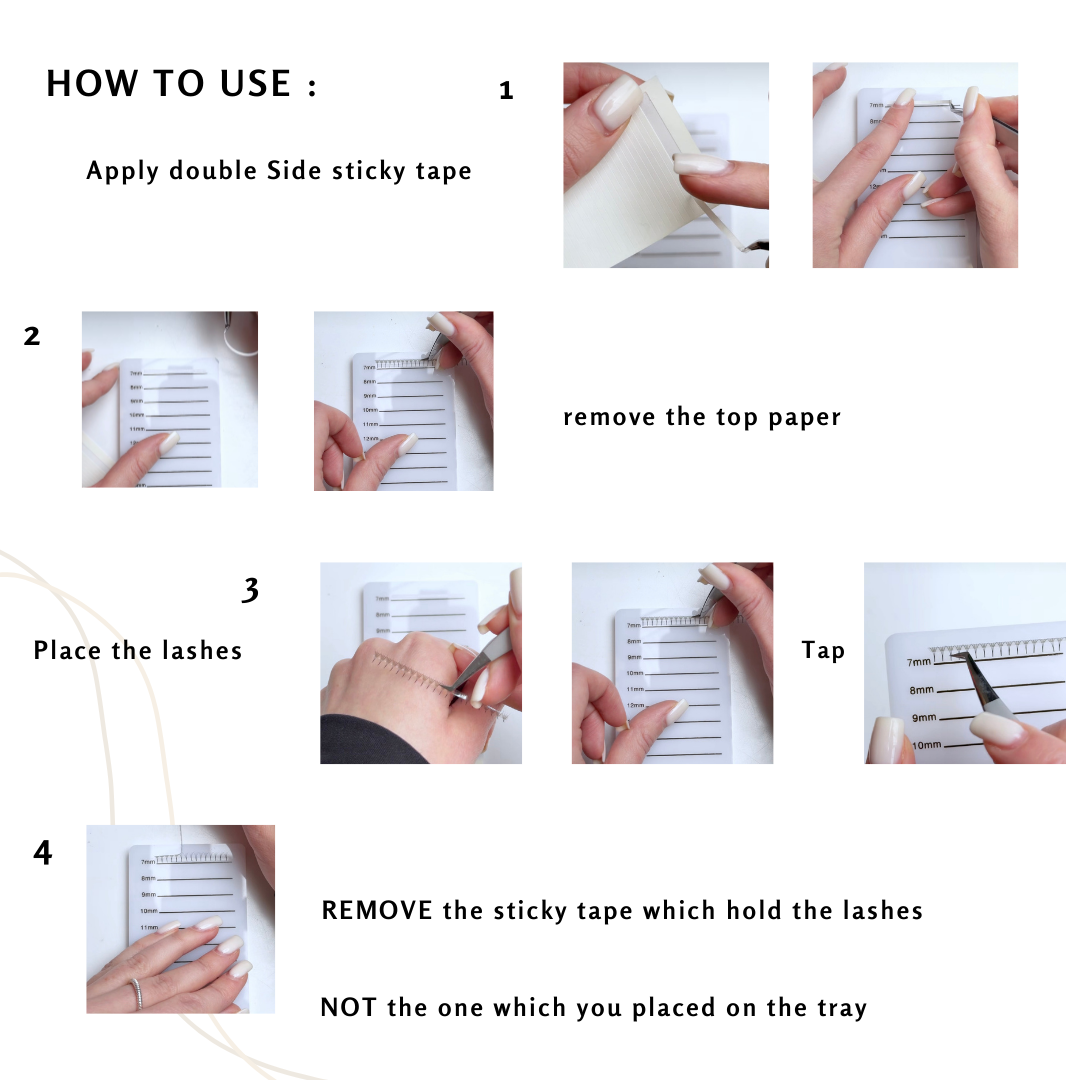 Easy Ko Pre Made Lash Fans DARK BROWN C L M 7-13