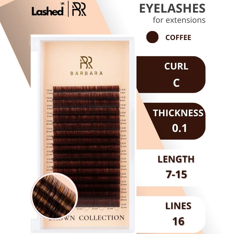BARBARA Brown Individual Lashes