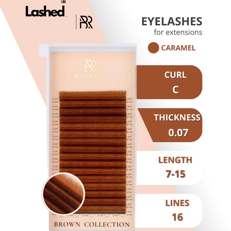 BARBARA Brown Individual Lashes