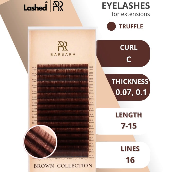 BARBARA Brown Individual Lashes