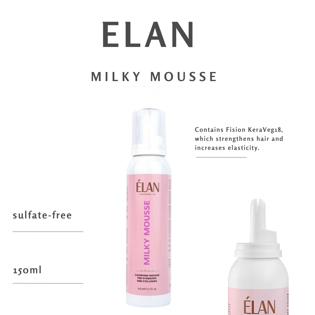 ELAN MILKY MOUSSE cleansing mousse for eyebrows and eyelashes