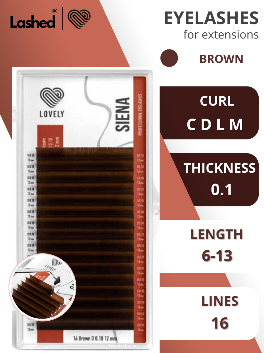 Lovely Siena Brown Lashes